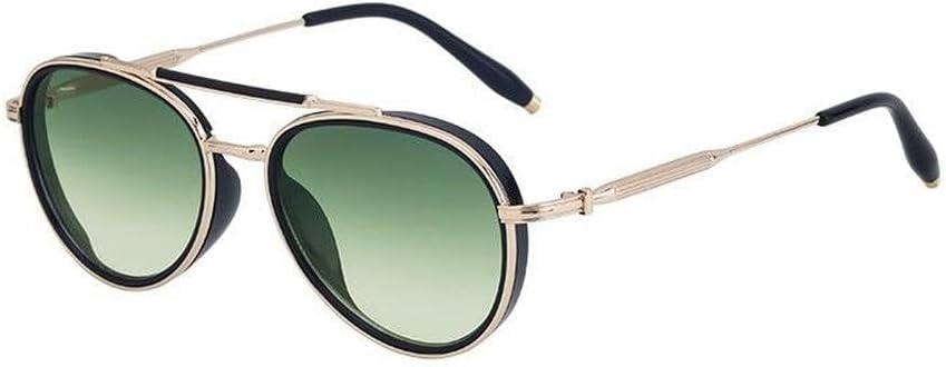 

Классические солнцезащитные очки в металлической оправе для мужчин и женщин, роскошные ретро-очки, нейтральные, для путешествий, с защитой от УФ-излучения UV400, SUN1725 Generic, C6goldgreen