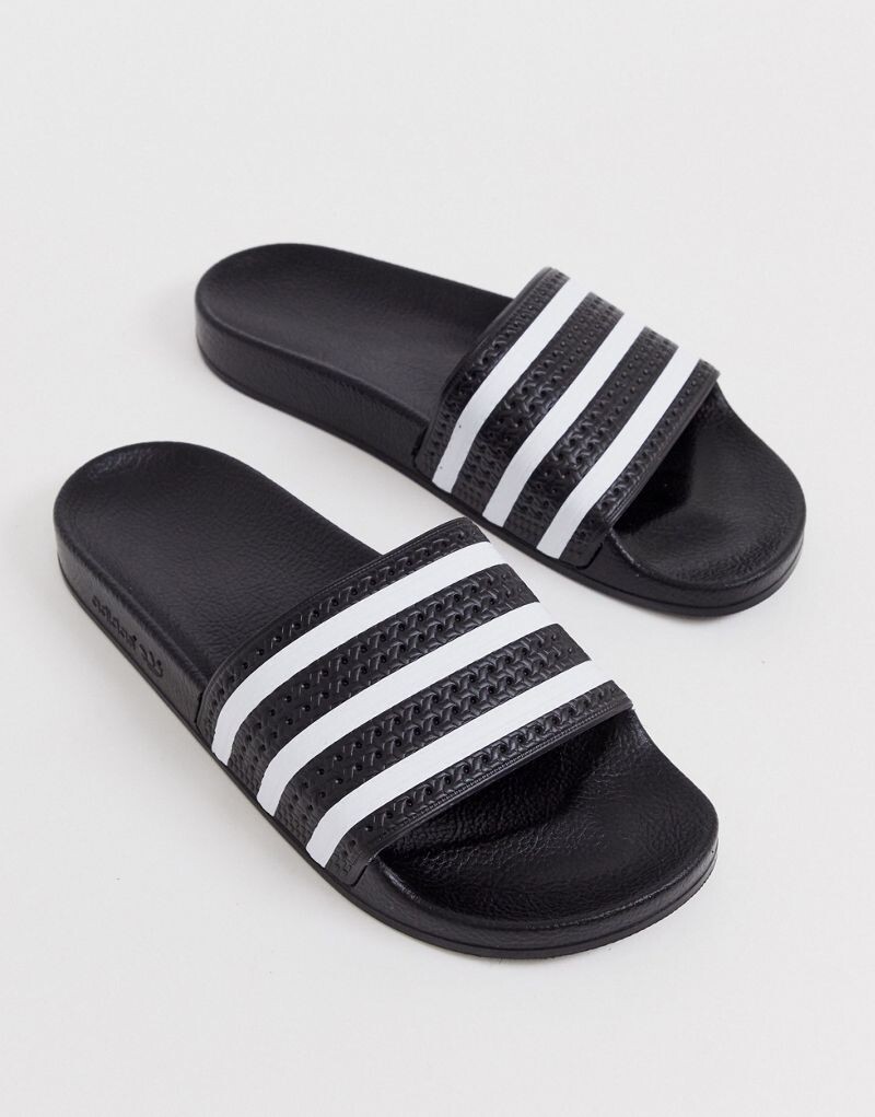 

Adidas Originals – Adilette – Черные шлепанцы