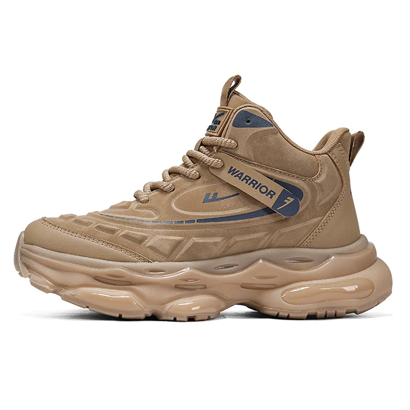 Vintage Casual Shoes Mid top Chunky Sneakers Men's WARRIOR, хаки