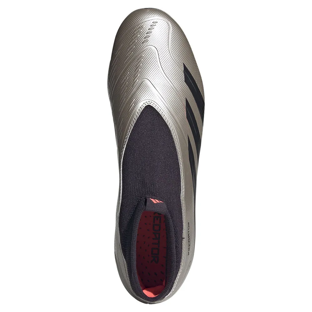 Футбольные бутсы adidas Predator League Laceless FG, серебряный — фото 4