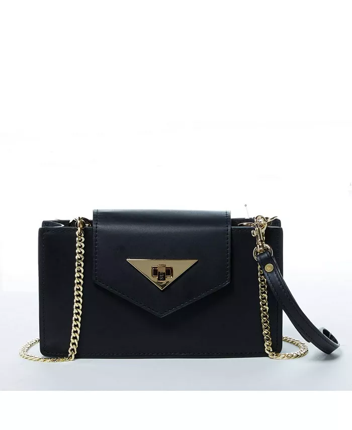 

Мини-сумка через плечо из черной кожи, женская сумка-браслет SUSU