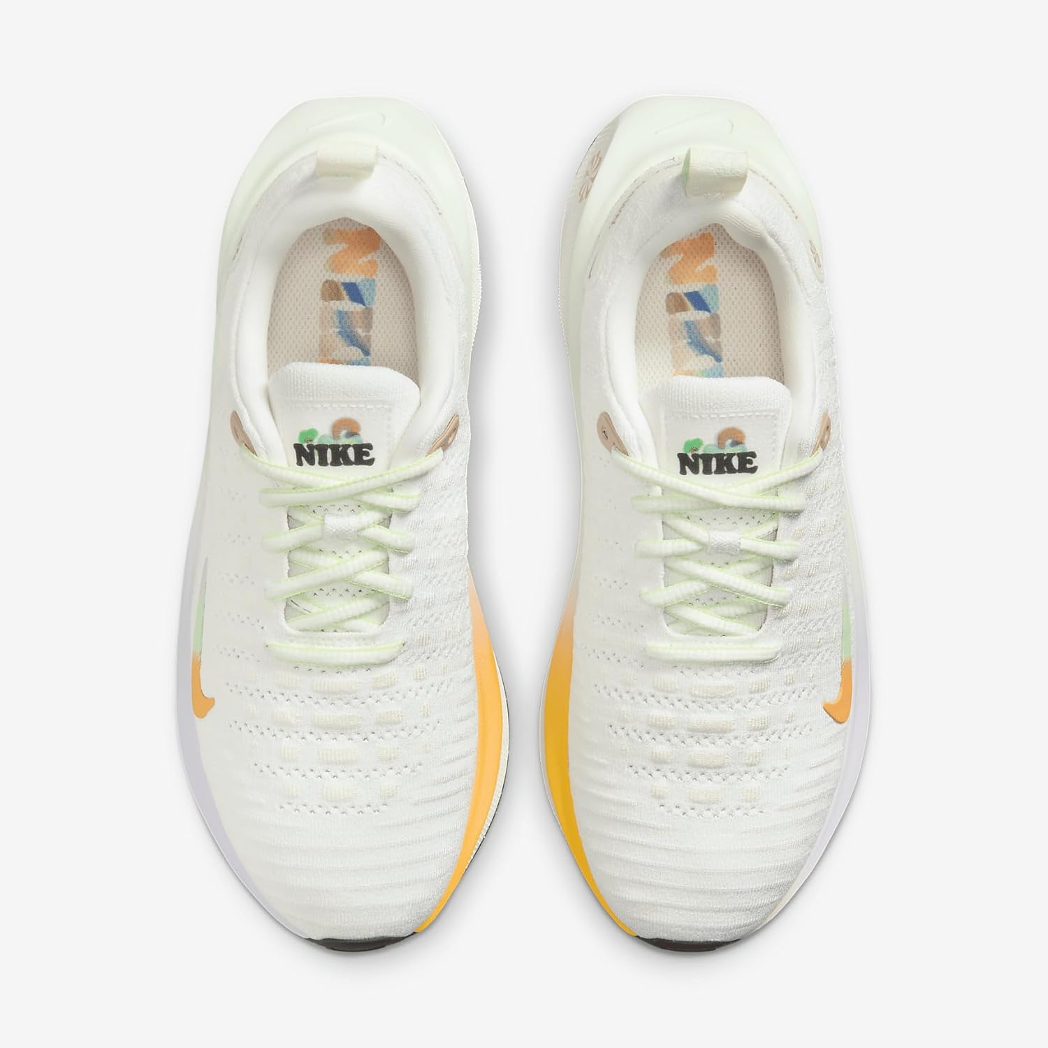 Женские дорожные кроссовки для бега Nike InfinityRN 4, белый/зеленый — фото 4