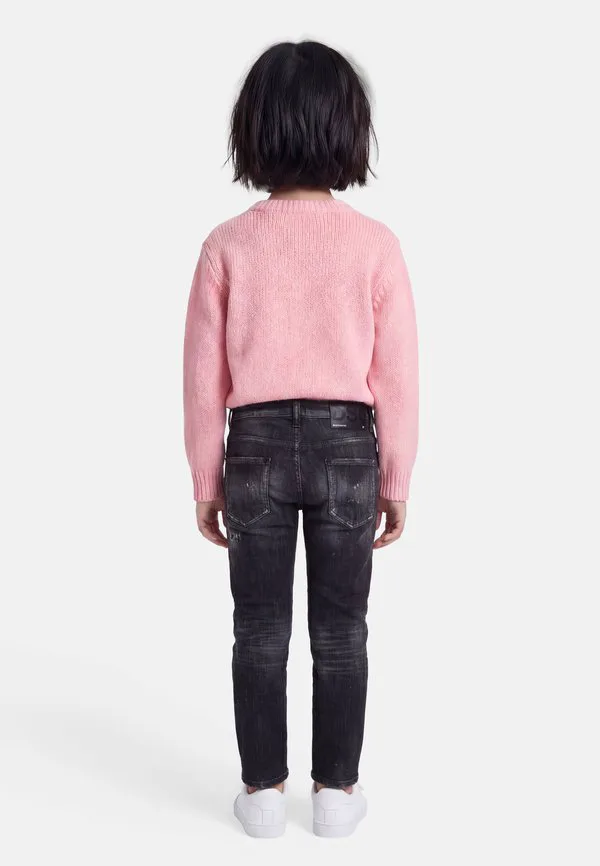 Джинсы унисекс в стиле "крутой парень" узкие джинсы Dsquared2, Denim Black — фото 2
