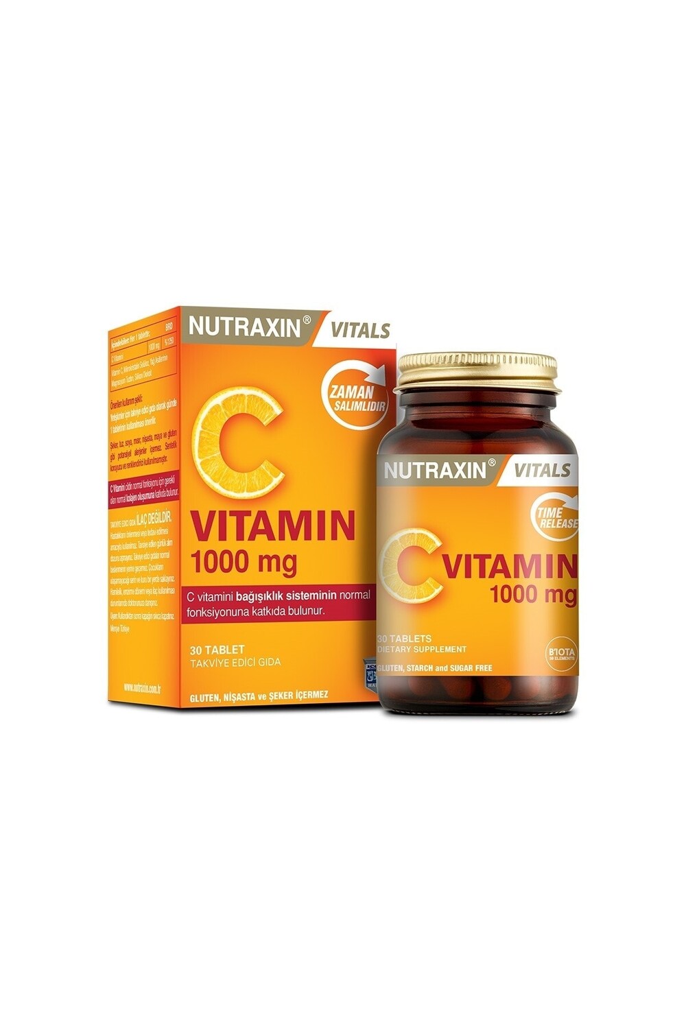 

Nutraxin Добавка с витамином С, 1000 мг, 30 таблеток