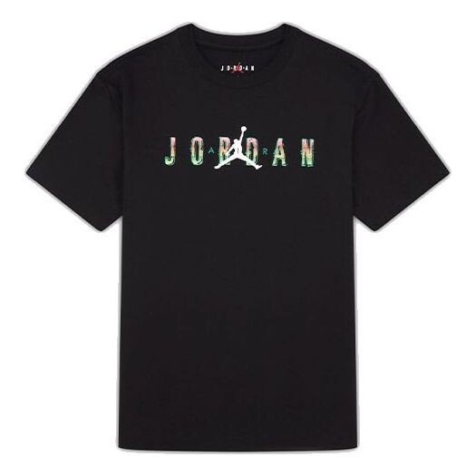 

Футболка Air Jordan DNA Printing Alphabet Large Logo Short Sleeve Black, черный
