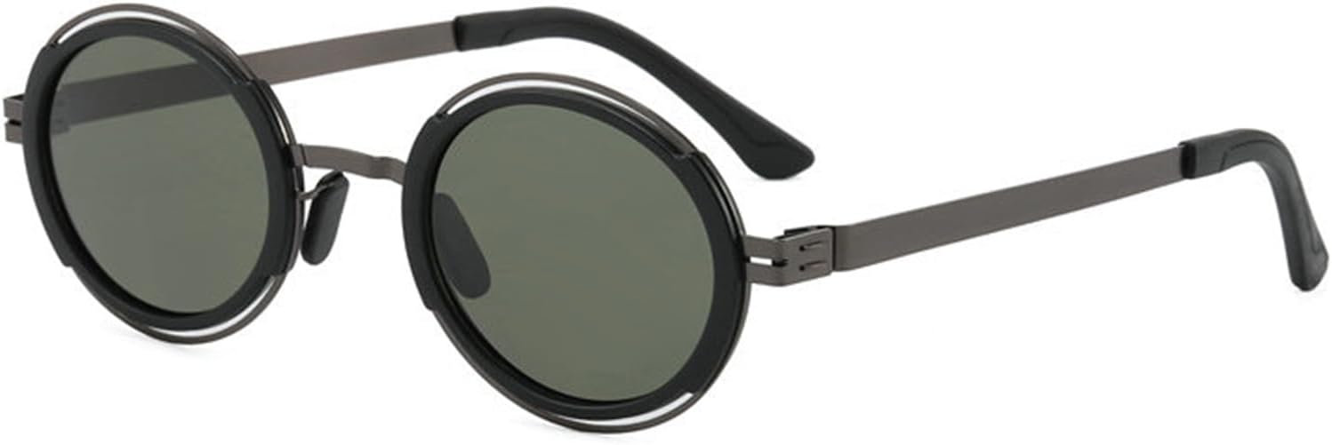 

Овальные солнцезащитные очки COTIA 2025 для женщин и мужчин, классические маленькие круглые поляризованные очки в металлической оправе в стиле панк, солнцезащитные очки для активного отдыха, Green
