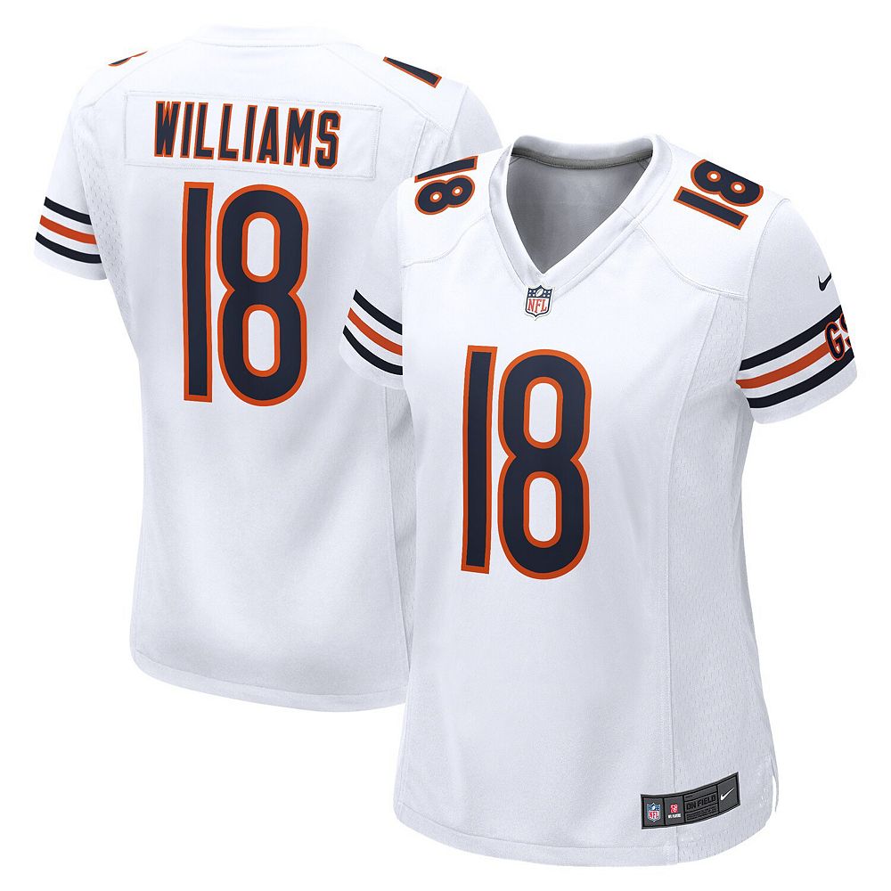 

Женское джерси Nike Caleb Williams White Chicago Bears для драфта НФЛ 2024 года, цвет Brs White