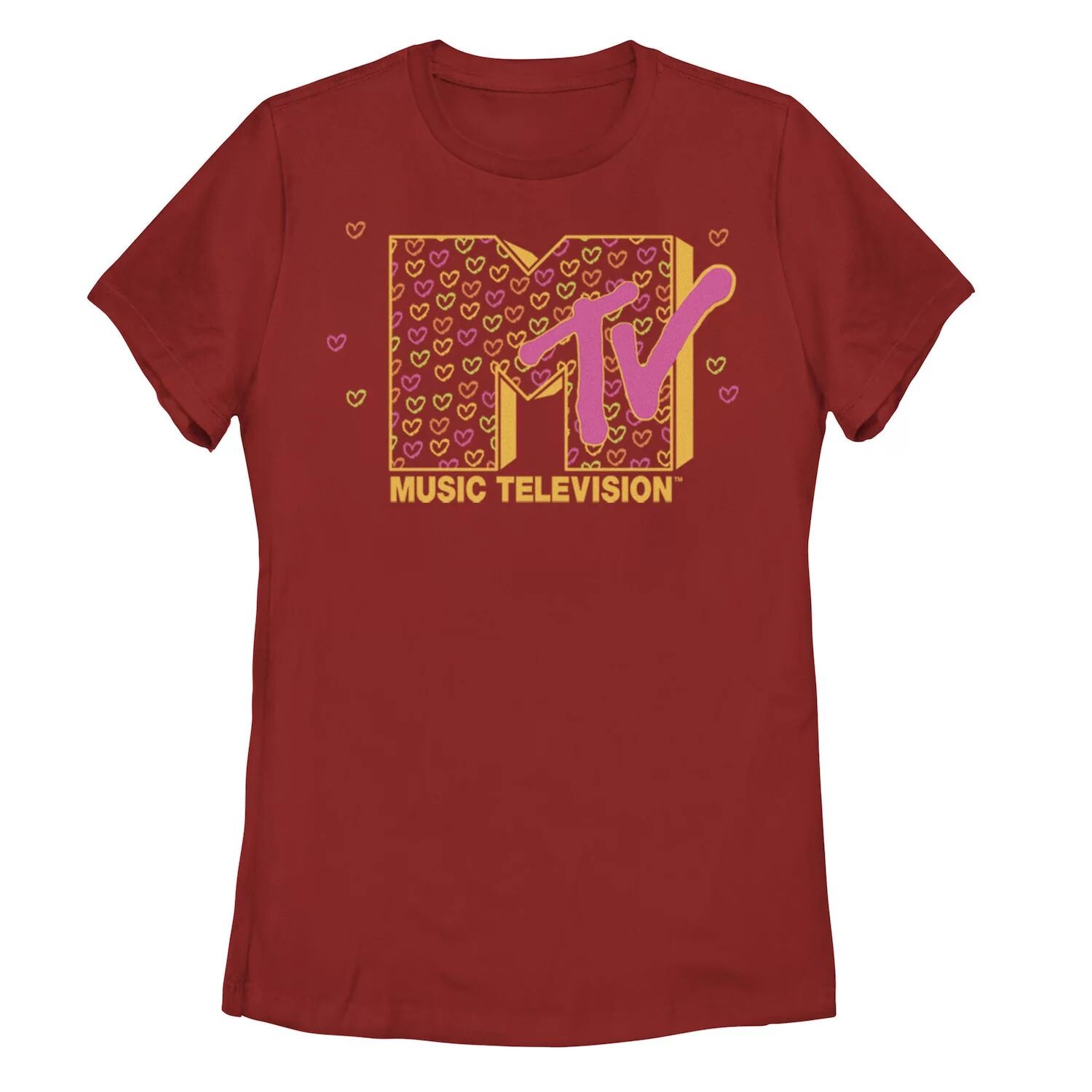 

Футболка с логотипом MTV Music Television и сердечками для юниоров Licensed Character