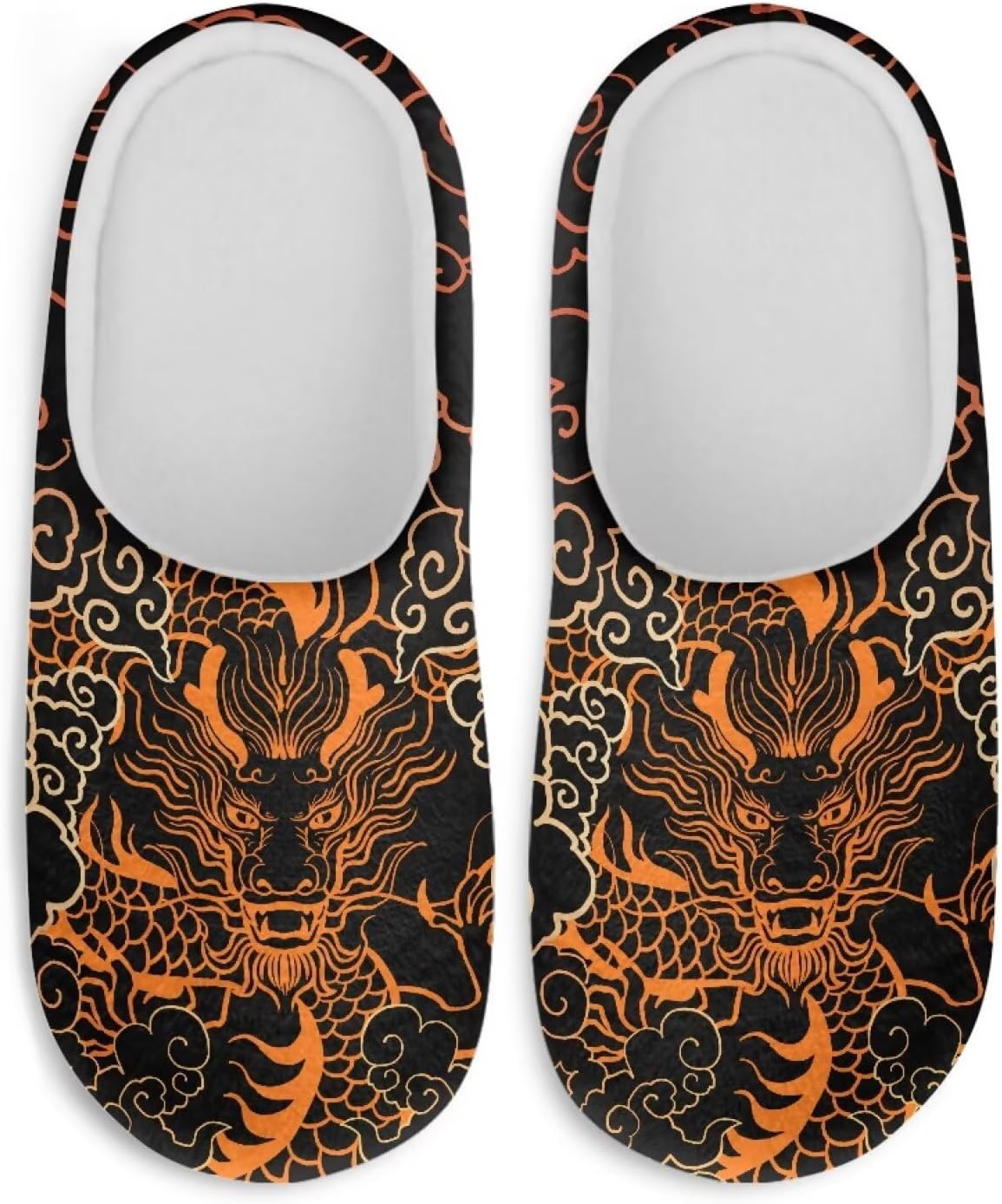 

Домашние тапочки Yuolagixn Plus для мужчин, теплые флисовые тапочки для дома, удобные мягкие домашние обувь, размер 3-12, Dragon