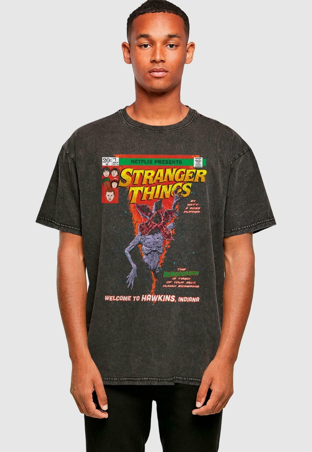 

Футболка с принтом STRANGER THINGS COMIC COVER TEE ABSOLUTE CULT, черный