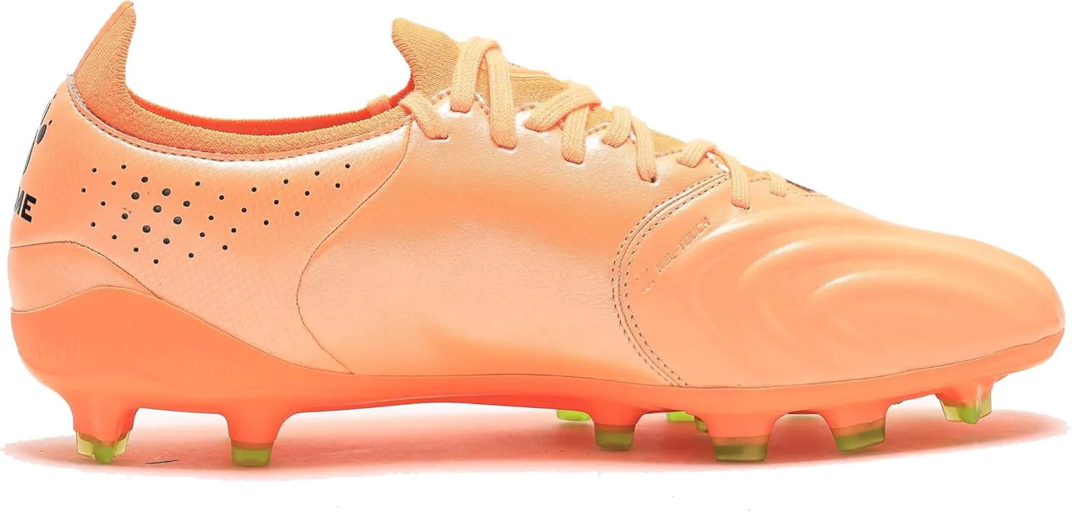 Футбольные бутсы KELME из кожи кенгуру - FG Pro K-Leather - для игры на улице и в зале, мужские, взрослые размеры, оранжевый — фото 3