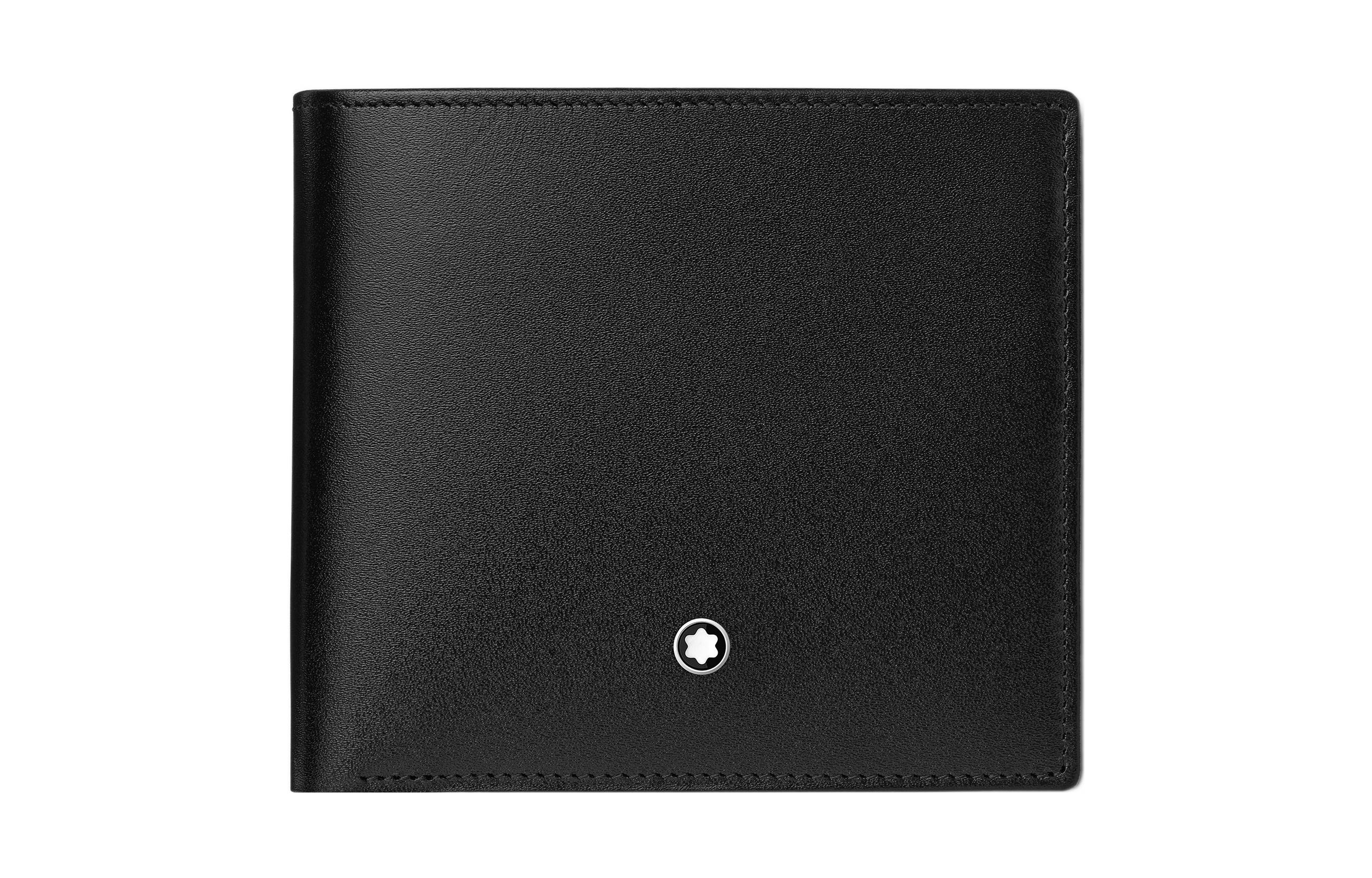 

MONTBLANC Мужской черный кошелек Meisterstuck из зернистой коровьей кожи с держателем для карт