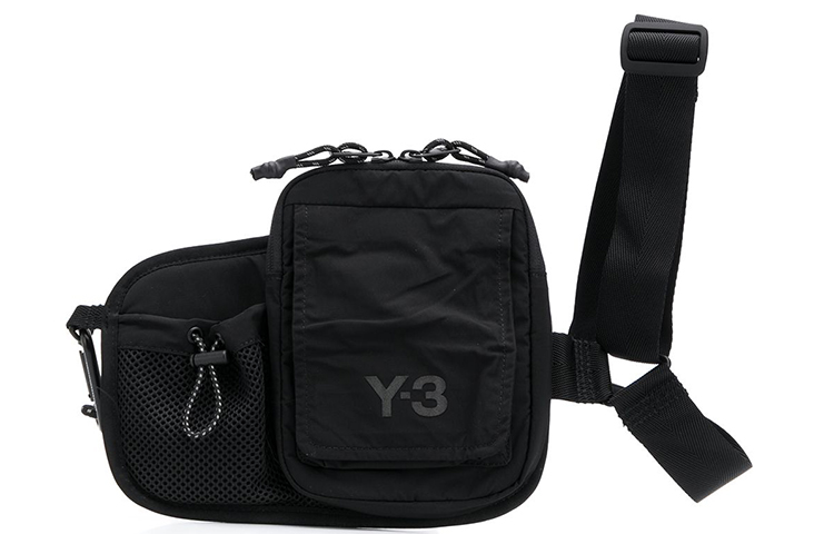 

Y-3 Полиэстеровая наплечная сумка Y3 мужская черная
