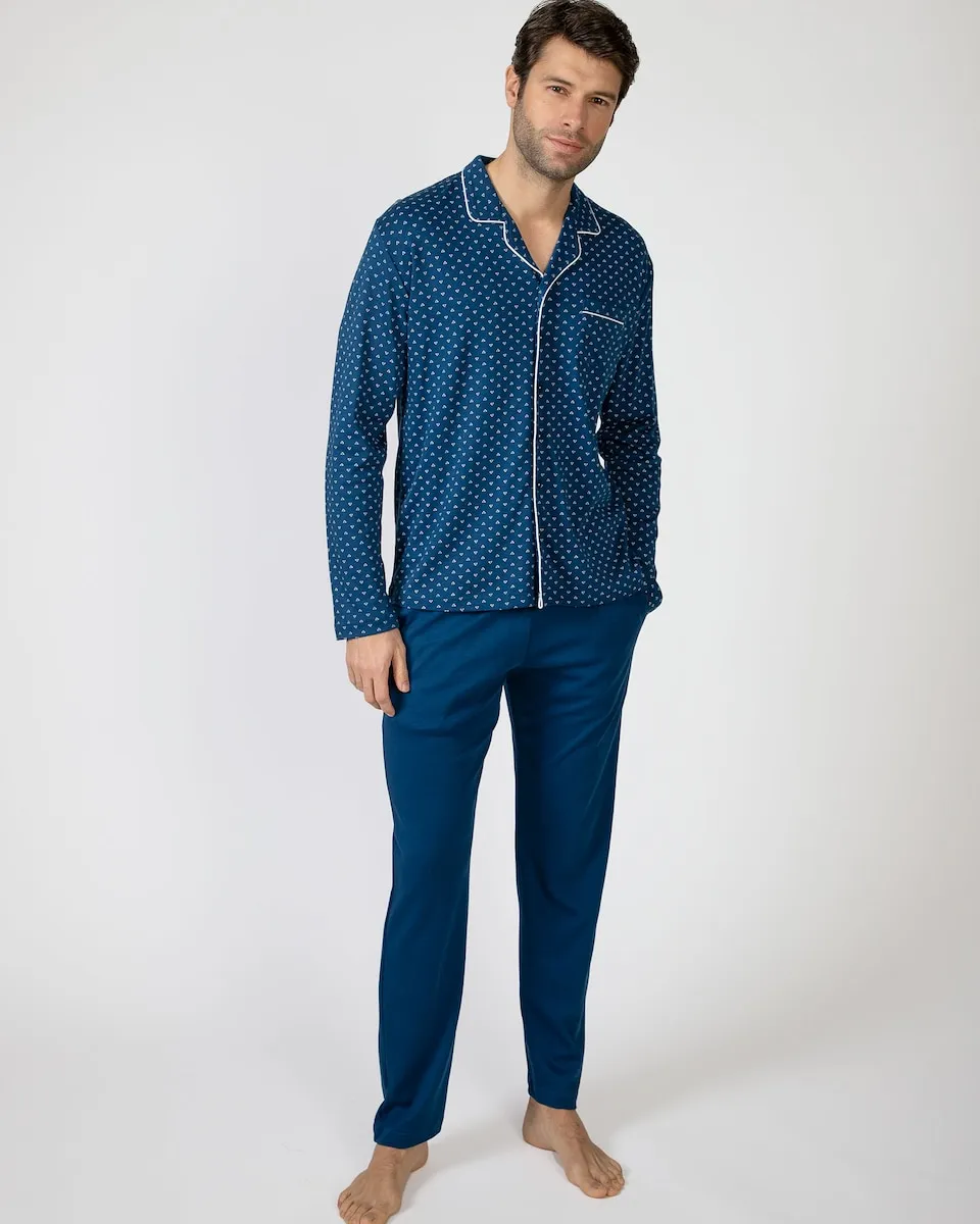 

Мужская пижама из трикотажного хлопка с длинными штанинами Massana, синий