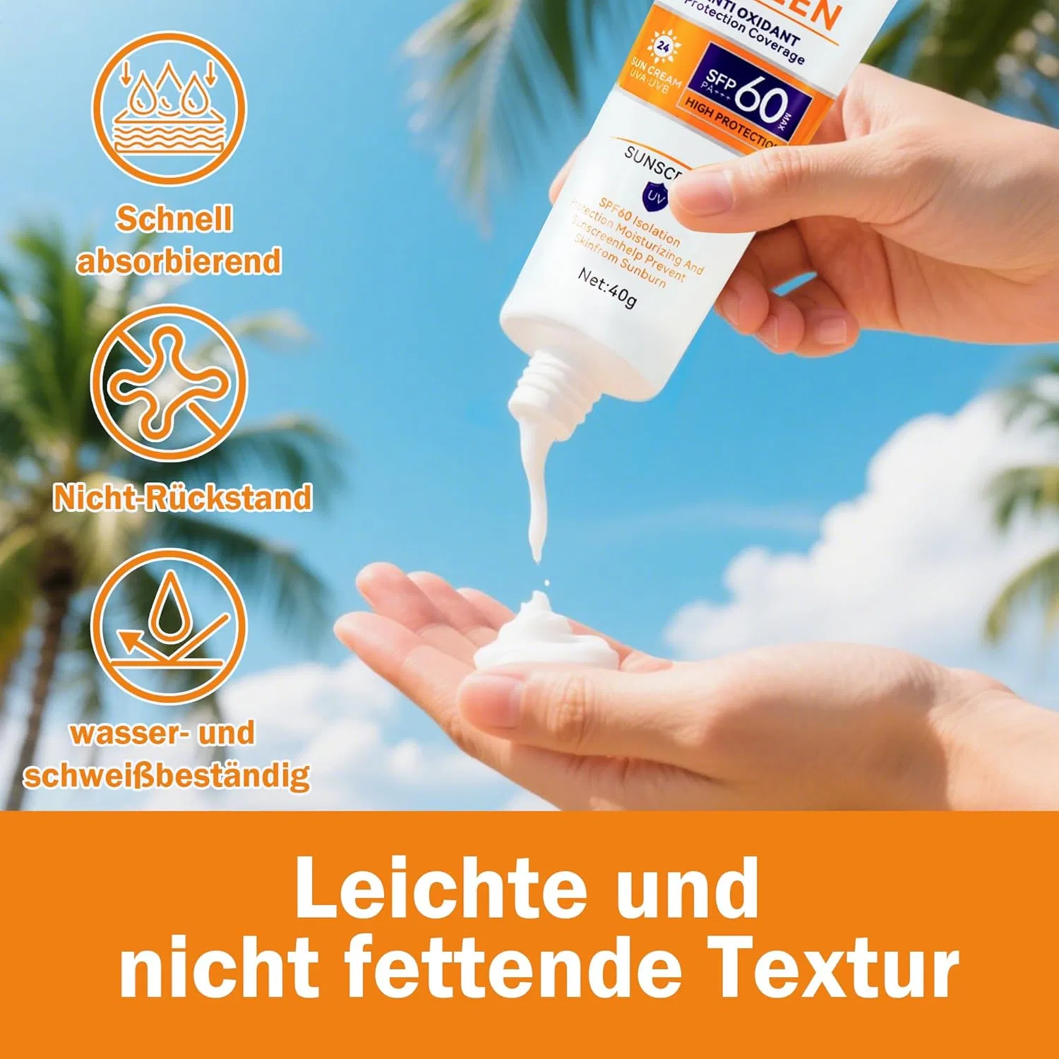 Солнцезащитный крем для лица и тела SPF 60 PA+++, 50 г Liillya — фото 3