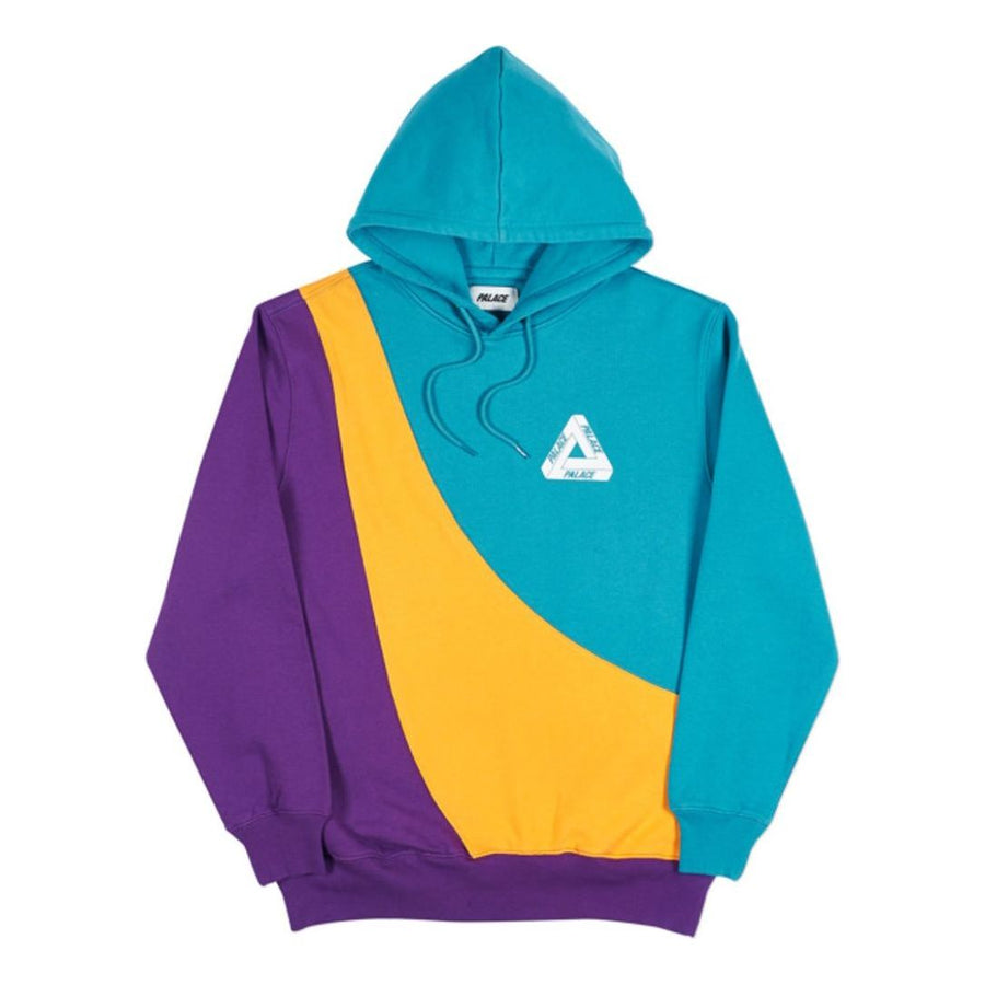

Худи PALACE Sweeper Hood Teal/Gold/Purple Colorblock Unisex, зеленый
