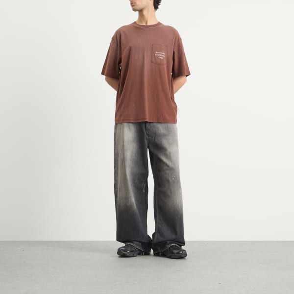 Маленькая футболка с коротким рукавом 1996 года Acne Studios, chocolate коричневый — фото 4