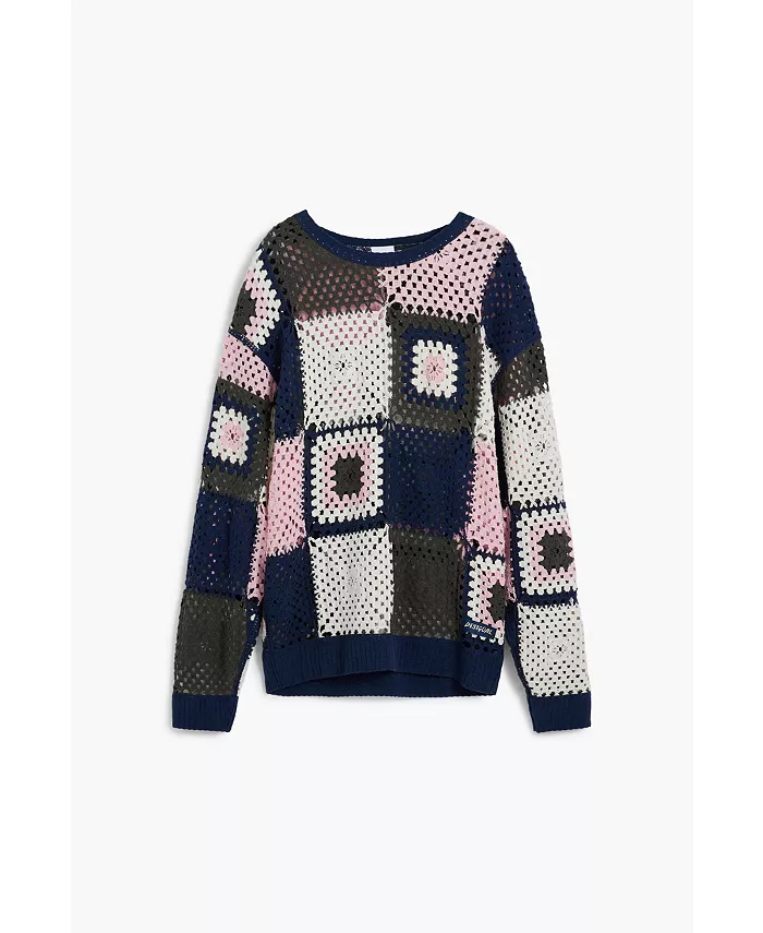 

Мужской свитшот с крючком и аппликацией Desigual, синий