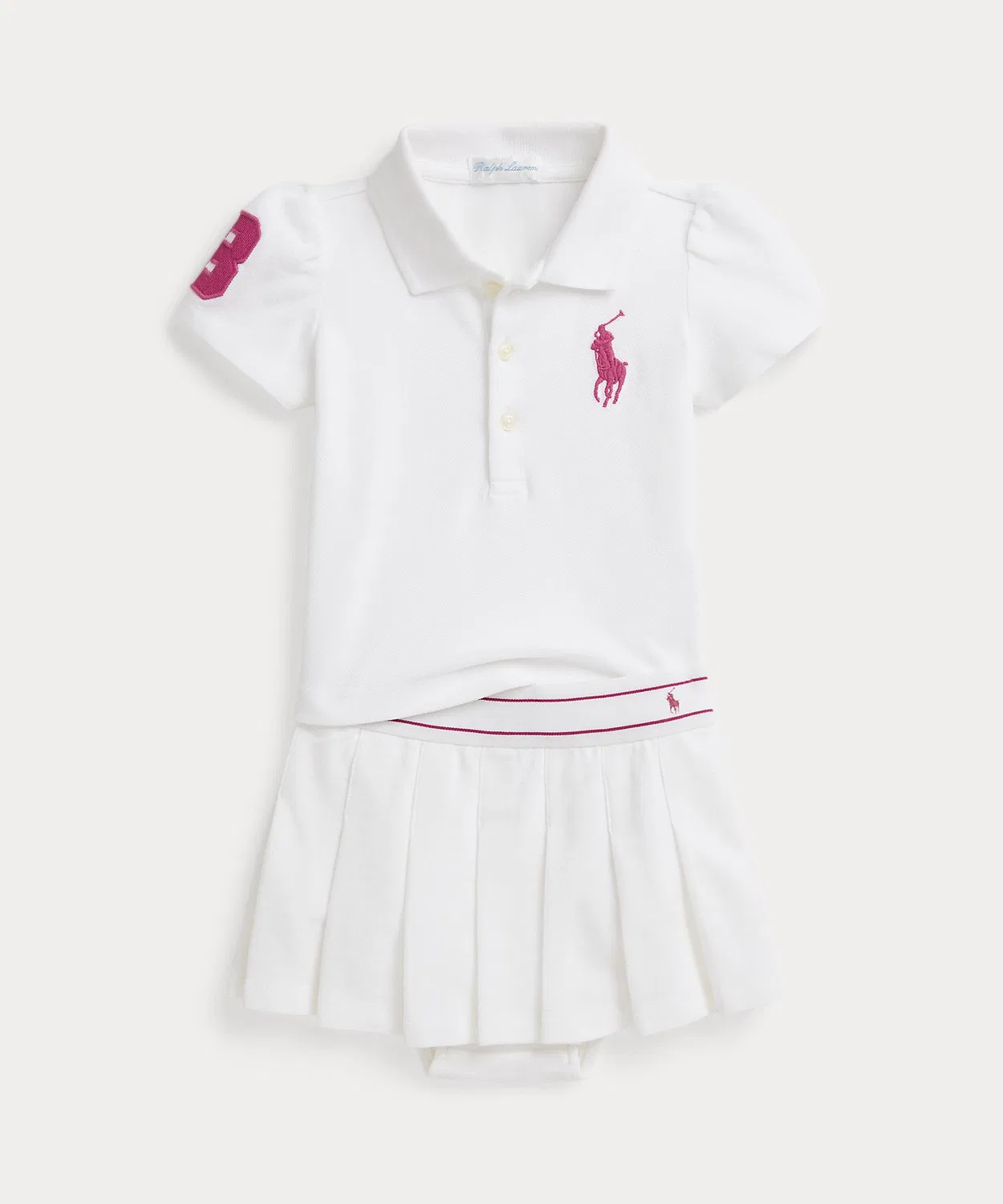 Сет детский поло и юбка Big Pony Ralph Lauren белый