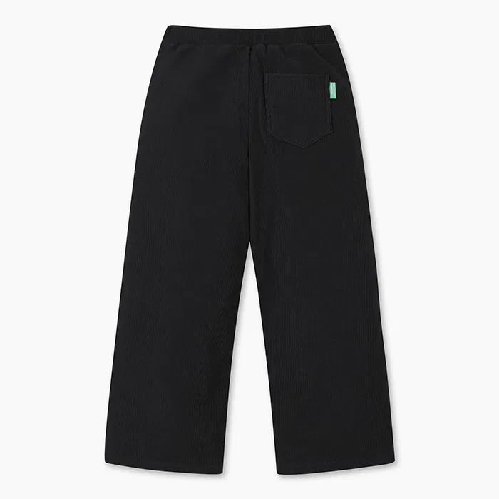 Детские чёрные джерси-брюки свободного кроя от Benetton Kids — фото 2