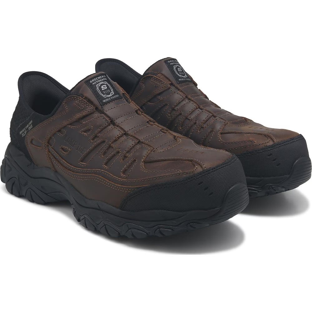 

Рабочие ботинки Slip-Ins Holdredge Ryker с композитным носком Skechers Work, коричневый
