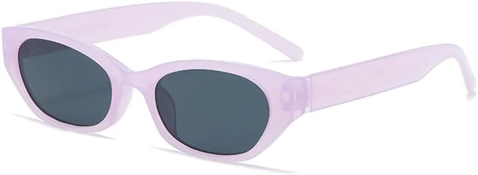 

Солнцезащитные очки в форме «кошачьих глаз» конфетных цветов, модный треугольный ретро-стиль, для женщин, защита от УФ-излучения UV400 MTZJH, Purple Grey