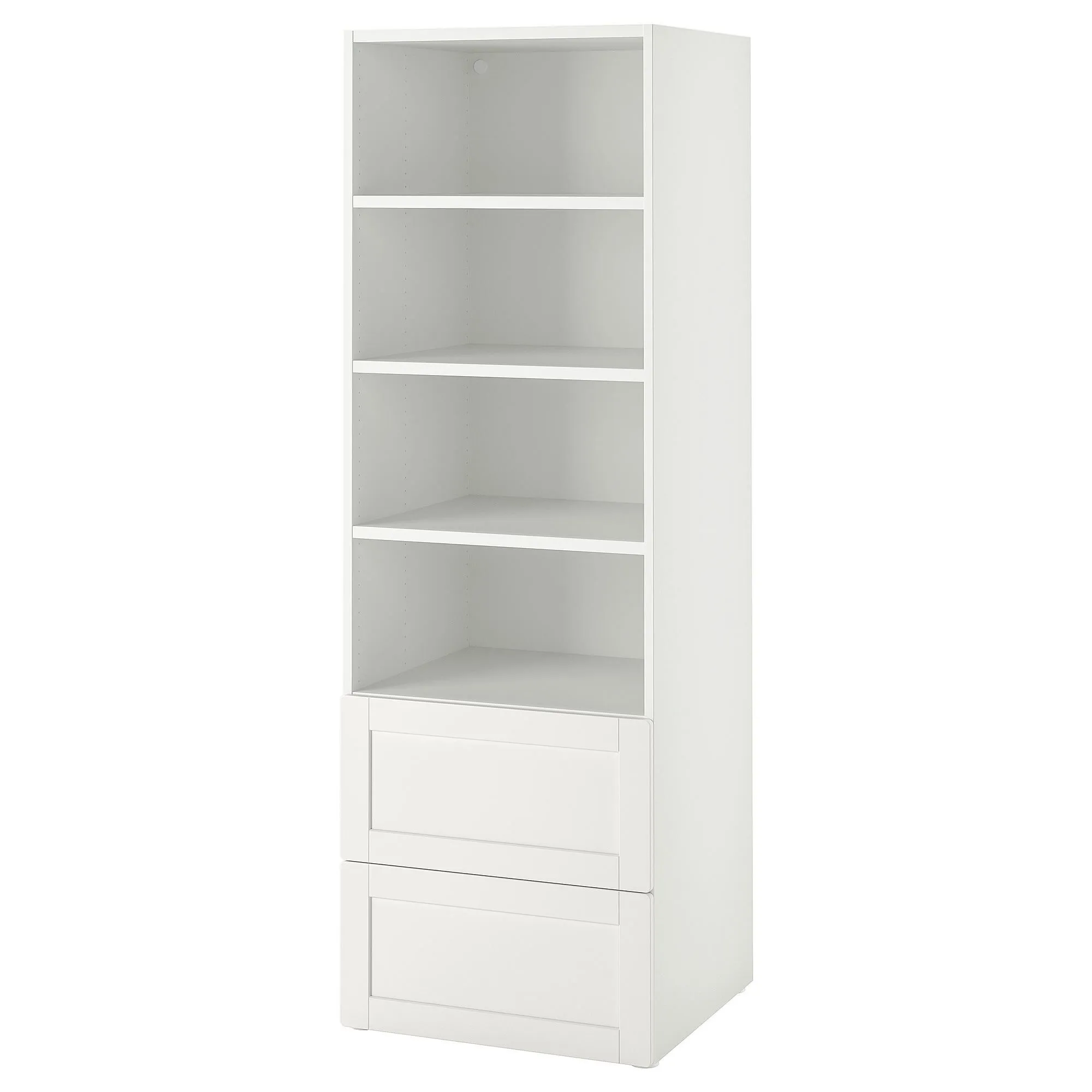 

Детский книжный шкаф, белый каркас, 60x57x181 см, PLATSA/SMÅSTAD IKEA