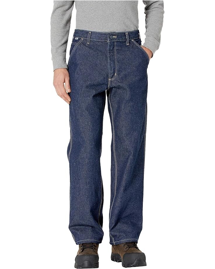 

Джинсы Carhartt Big & Tall Flame-Resistant Signature Denim Dungarees, цвет Classic Dark