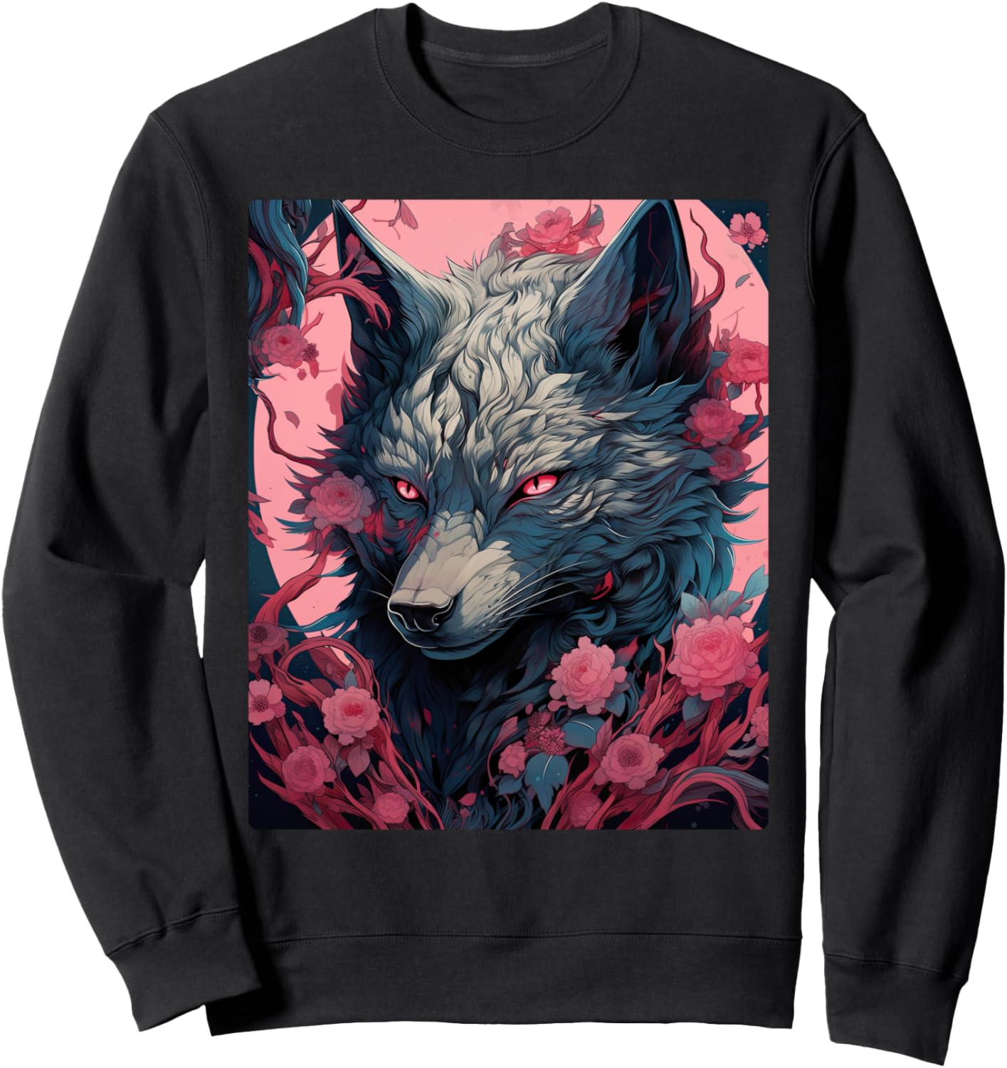 

Японская аниме-толстовка в стиле волка, лисы и самурая Они Japanese Culture And Art, черный