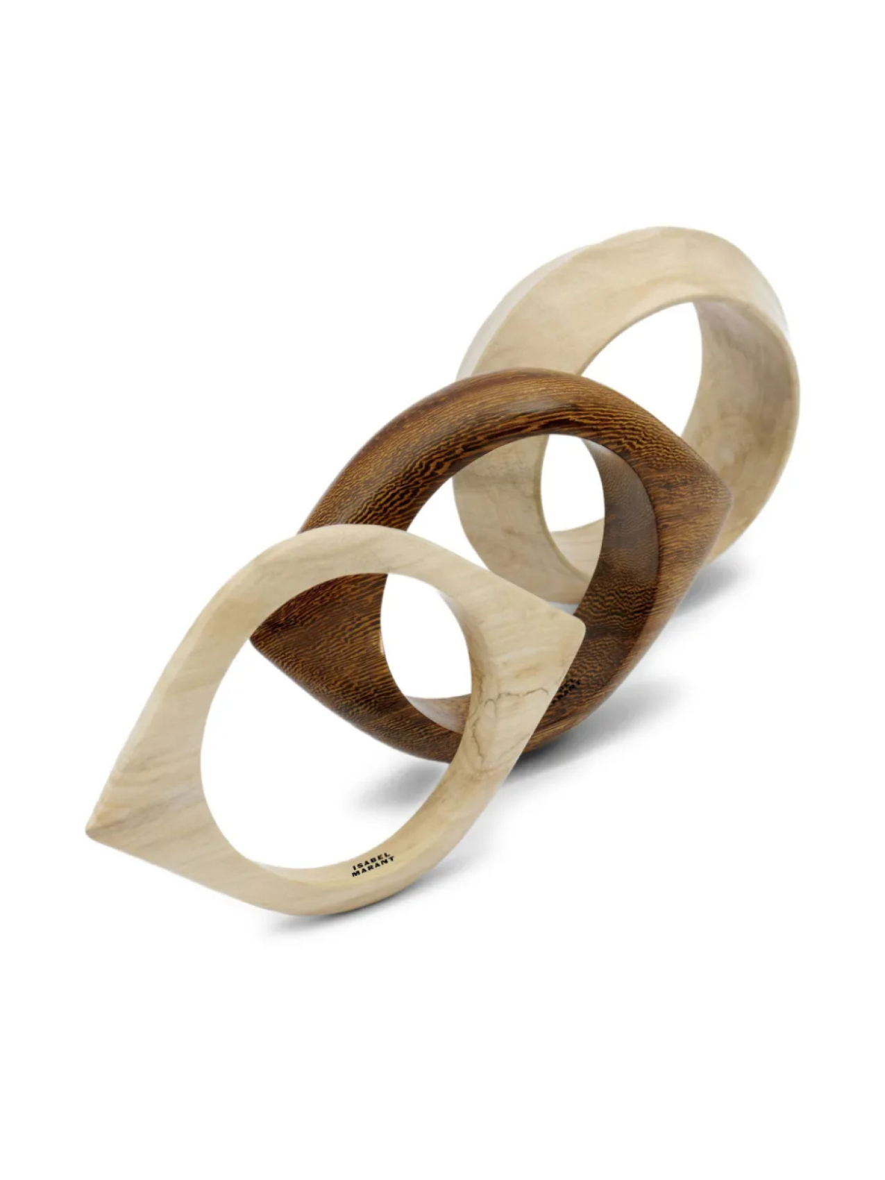 

ISABEL MARANT комплект из трех браслетов Wood Eye, нейтральный