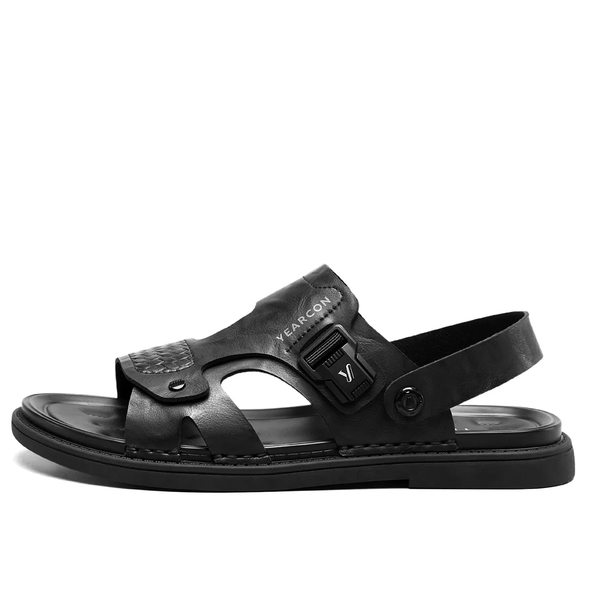 Пляжные сандалии из экокожи YEARCON Black