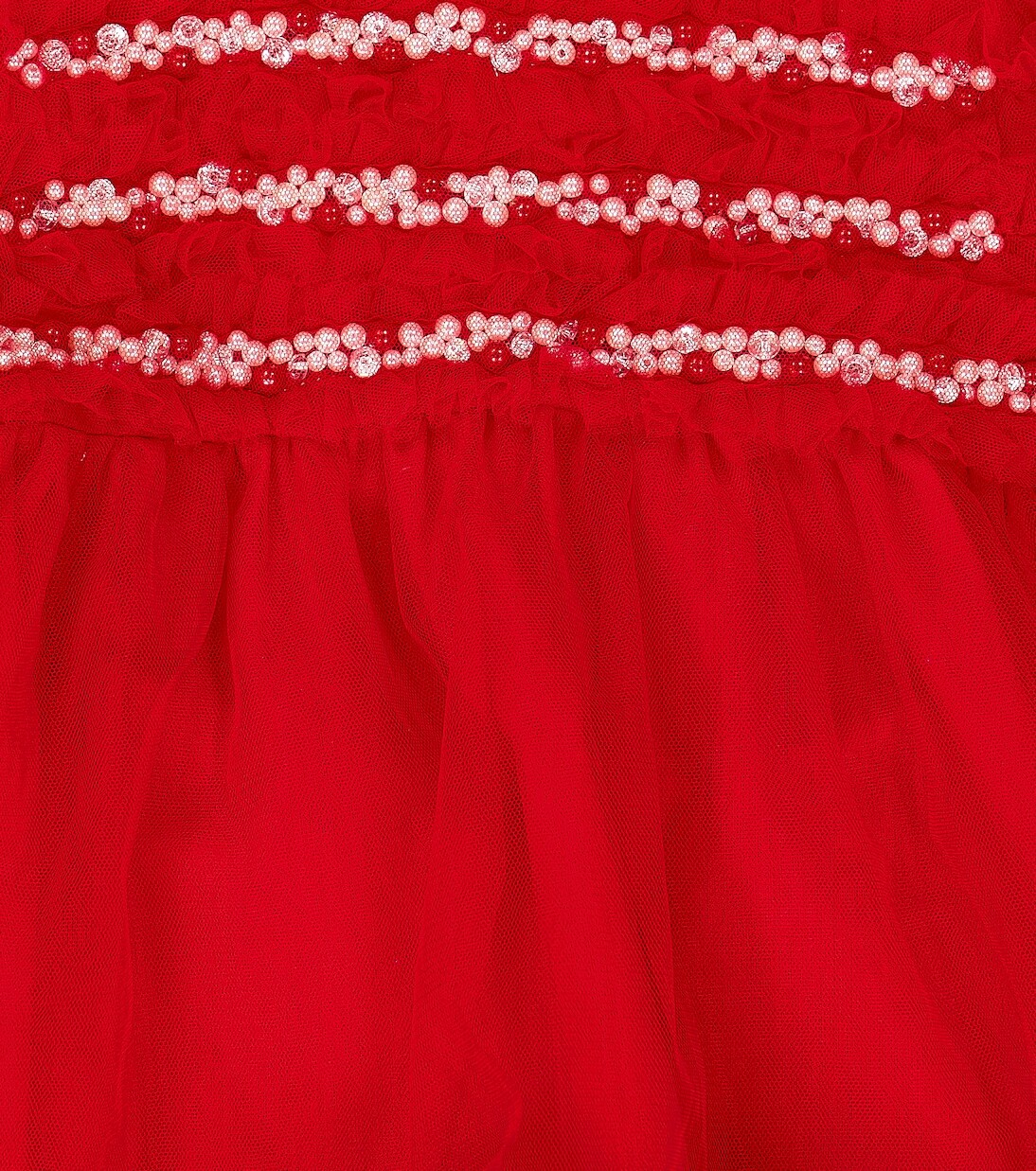 Платье из тюля baby serefin Tutu Du Monde, красный — фото 3