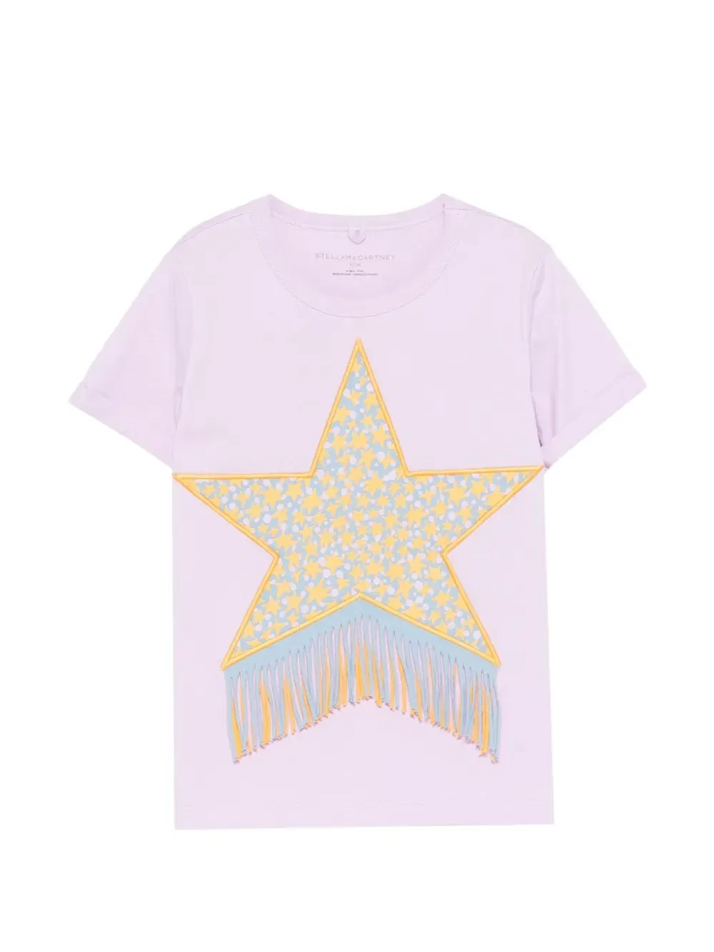 Футболка с бахромой Stella McCartney Kids, фиолетовый