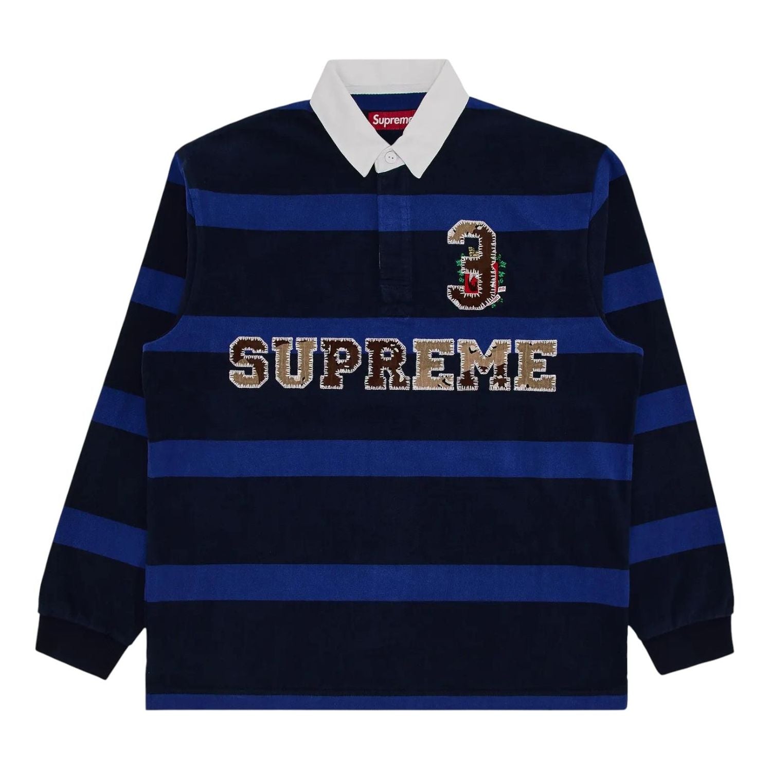 Регбийная футболка Supreme Stripe FW25 'Navy'