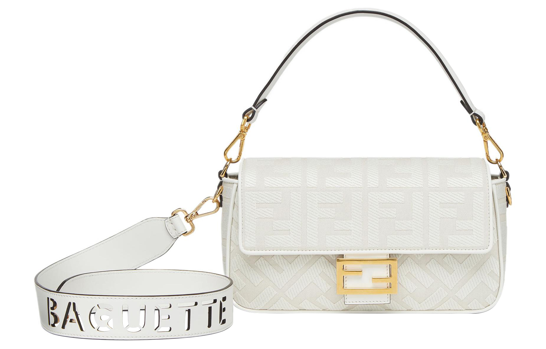 

FENDI Сумка через плечо из ткани с телячьей кожей