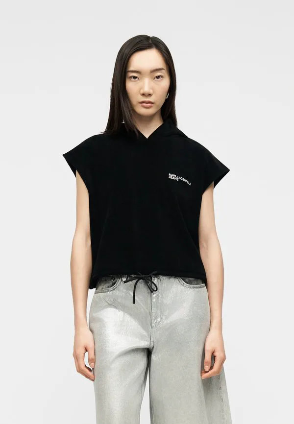 

Свободная толстовка без капюшона Karl Lagerfeld Jeans, Black, Черный, Свободная толстовка без капюшона Karl Lagerfeld Jeans, Black