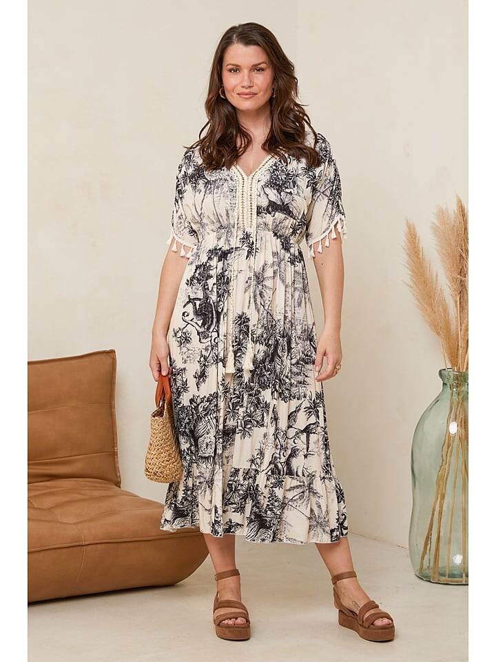 

Длинное платье Curvy Lady, цвет schwarz/creme