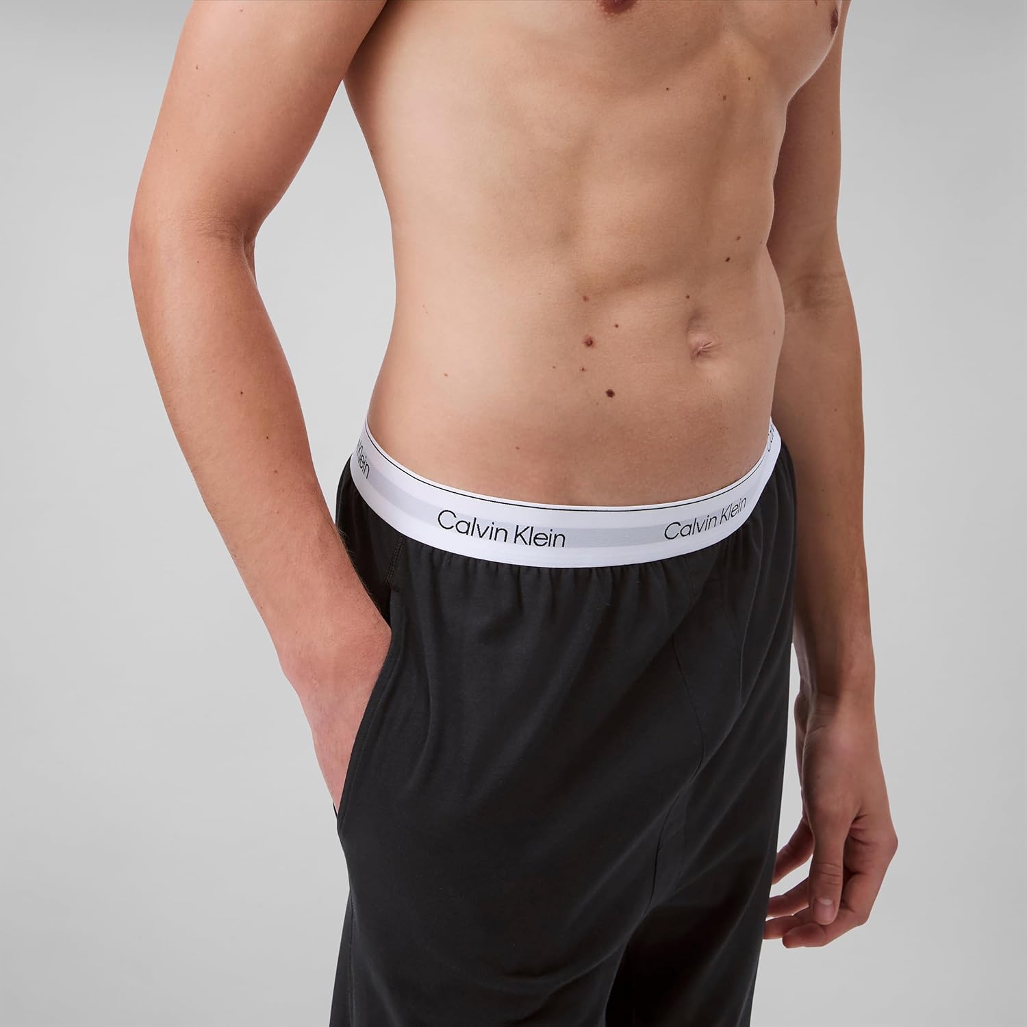 Мужские современные хлопковые спортивные брюки Calvin Klein, Black — фото 4