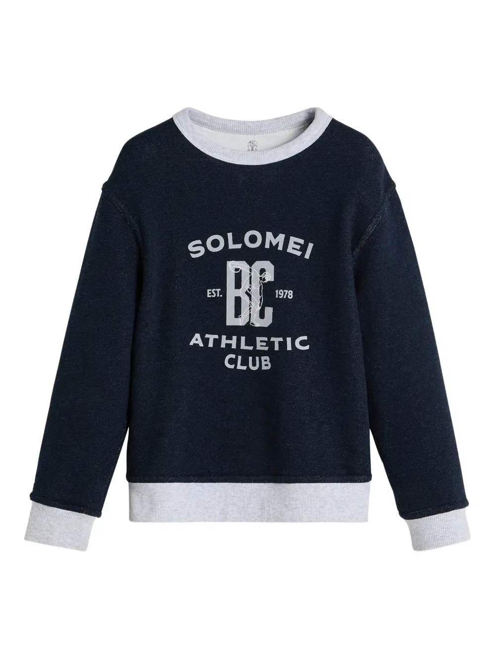 Толстовка с принтом Brunello Cucinelli Kids, синий