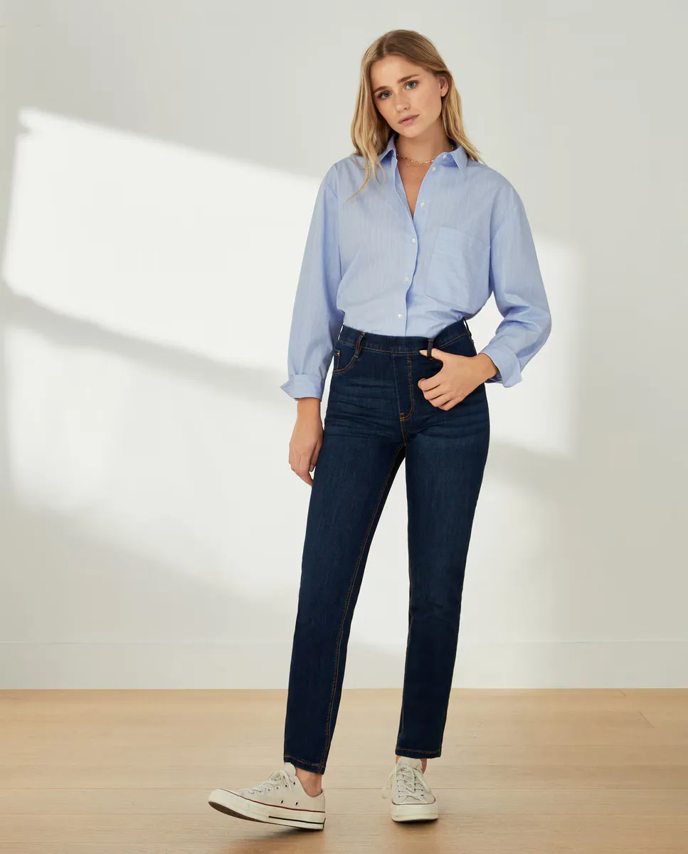 

Женские прямые однотонные джинсы Southern Cotton, нежно-голубой