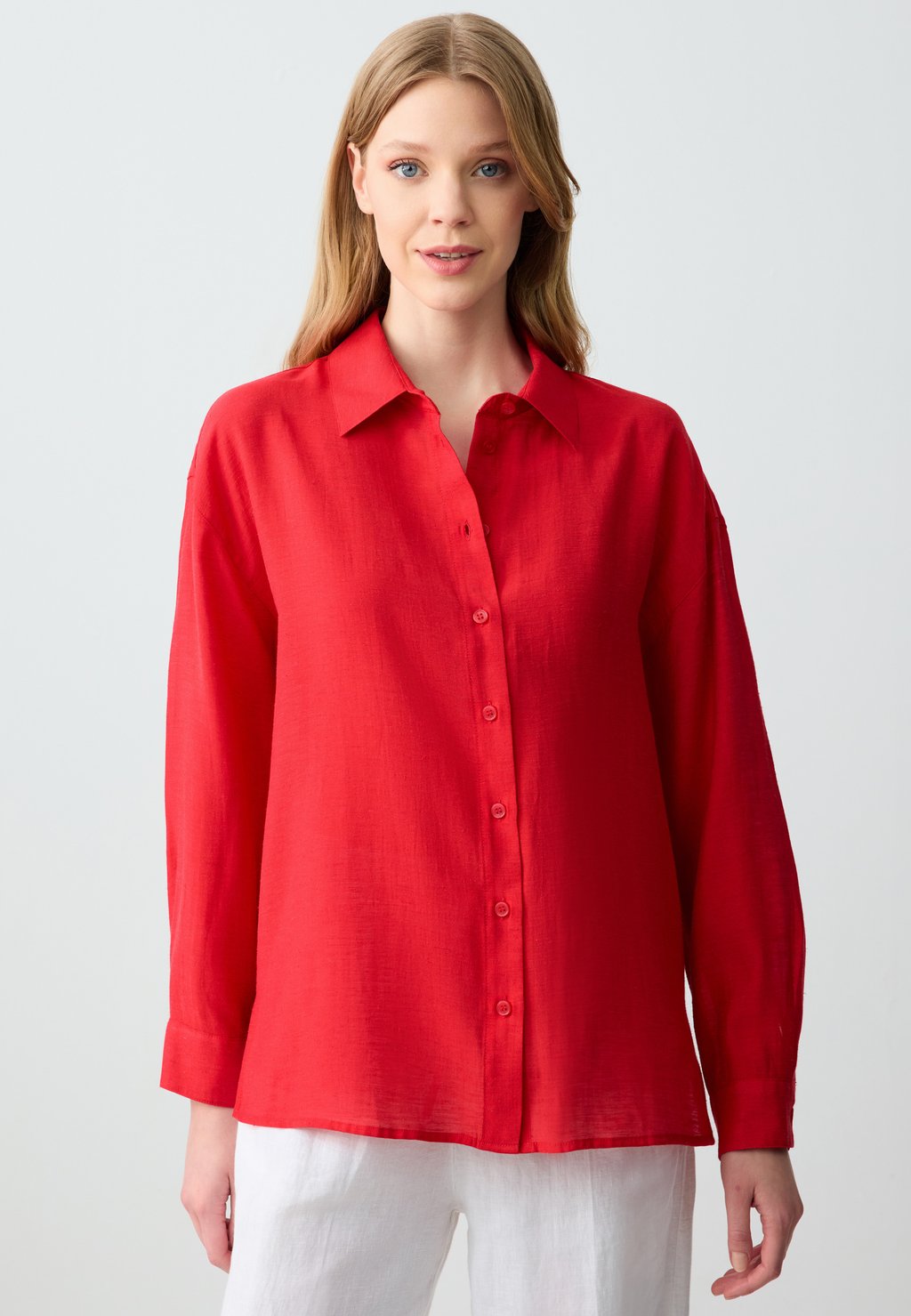 

Блузка на пуговицах LOOSE FIT COLLAR Jimmy Key, красный