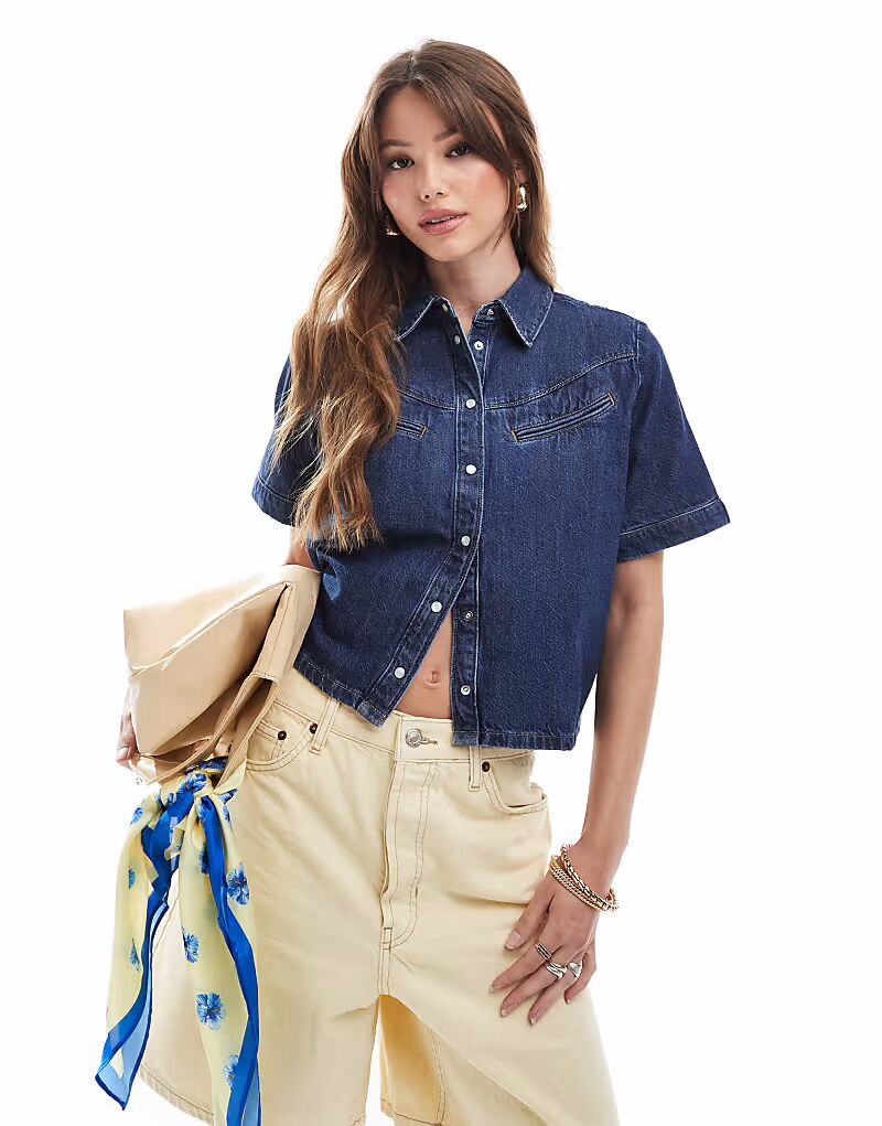 

Джинсовая рубашка Rinoa с короткими рукавами, средне-синего цвета Levi'S