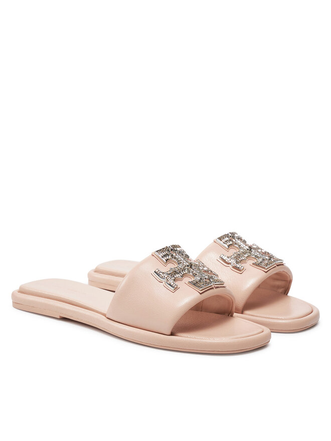 Мюли Double T Deco Sport Slide 158768 Tory Burch, розовый — фото 2