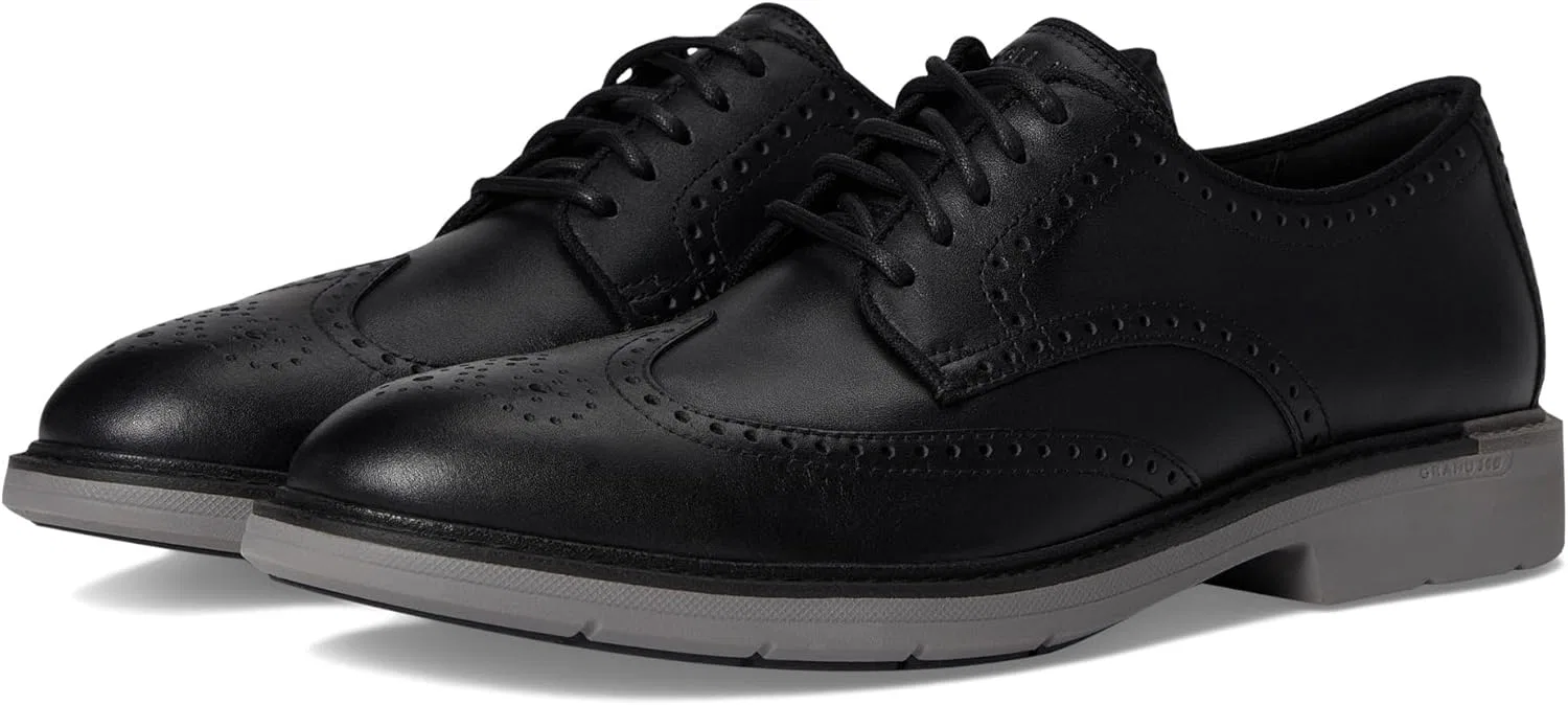 Мужские оксфорды Cole Haan Go-to Wingtip, черный/серый — фото 2