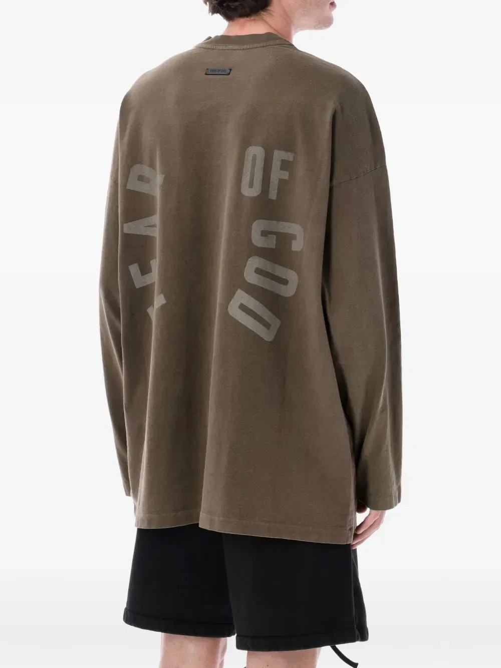 Футболка с длинным рукавом и логотипом Fear Of God, коричневый — фото 2
