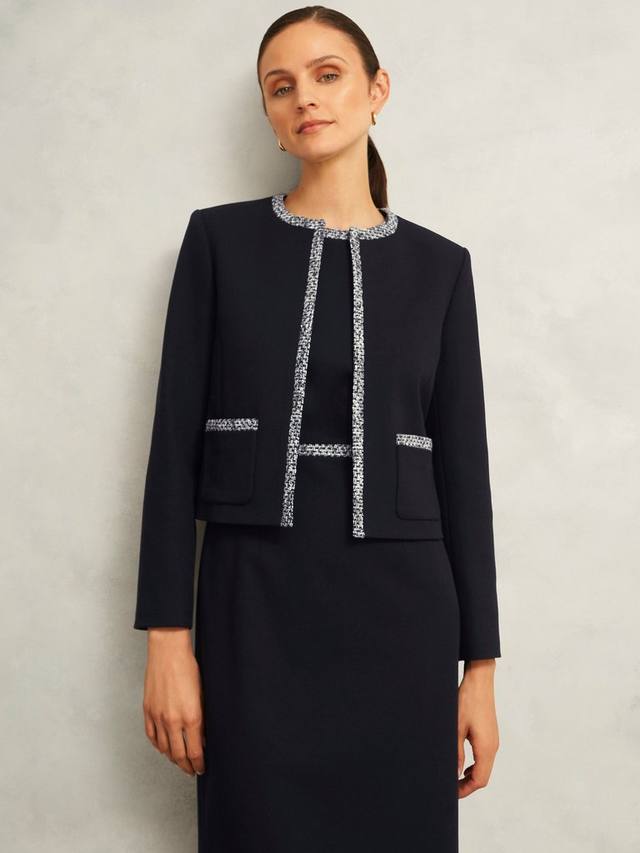 

джойс жакет с отделкой из твида Hobbs, Black/Multi