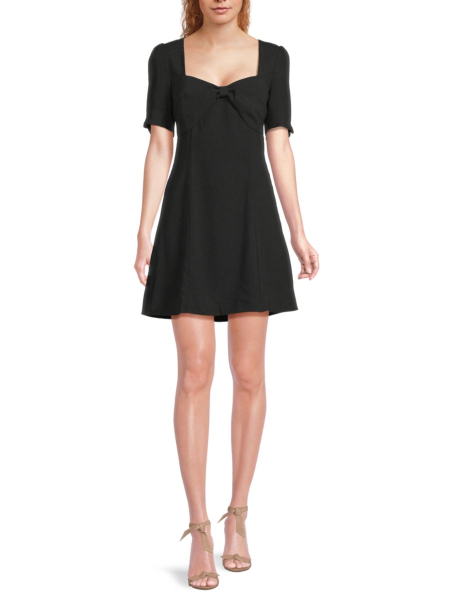 

Мини-платье А-силуэта с бантом stellah, черный