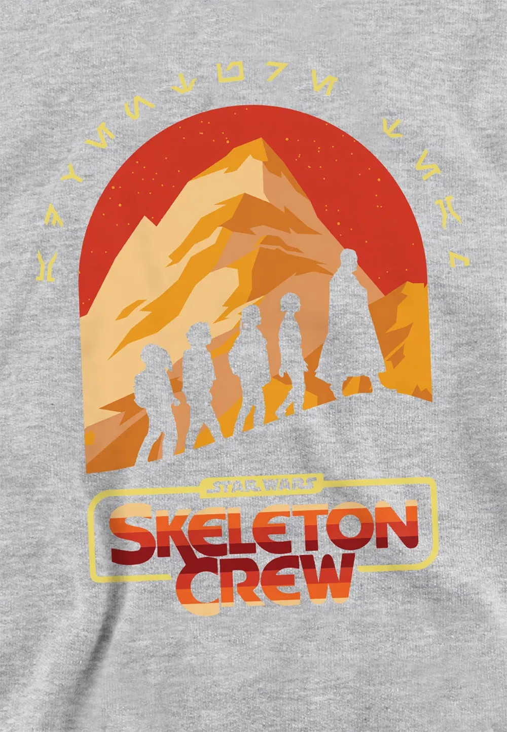 Детская худи Star Wars Skeleton Crew Adventure Badge, Disney, серый — фото 2