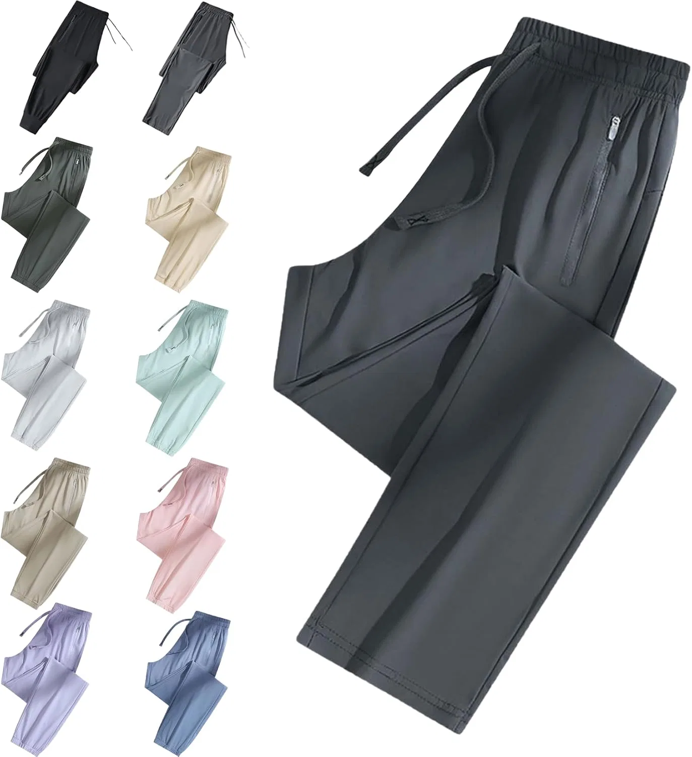 Beeswan Pants для женщин Comfysfit Stretch Active Comfys Fit быстросохнущие штаны для повседневной работы сверхдышащие Generic, темно-серый