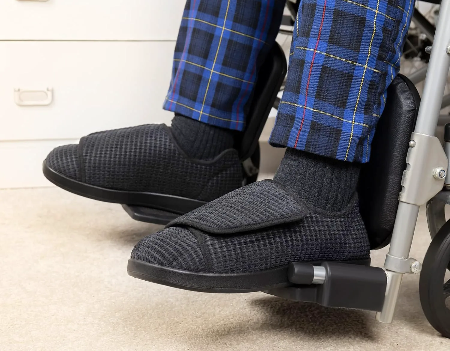 

Мужские адаптивные тапочки для диабетиков с широкой колодкой Ravelier, темно-серый